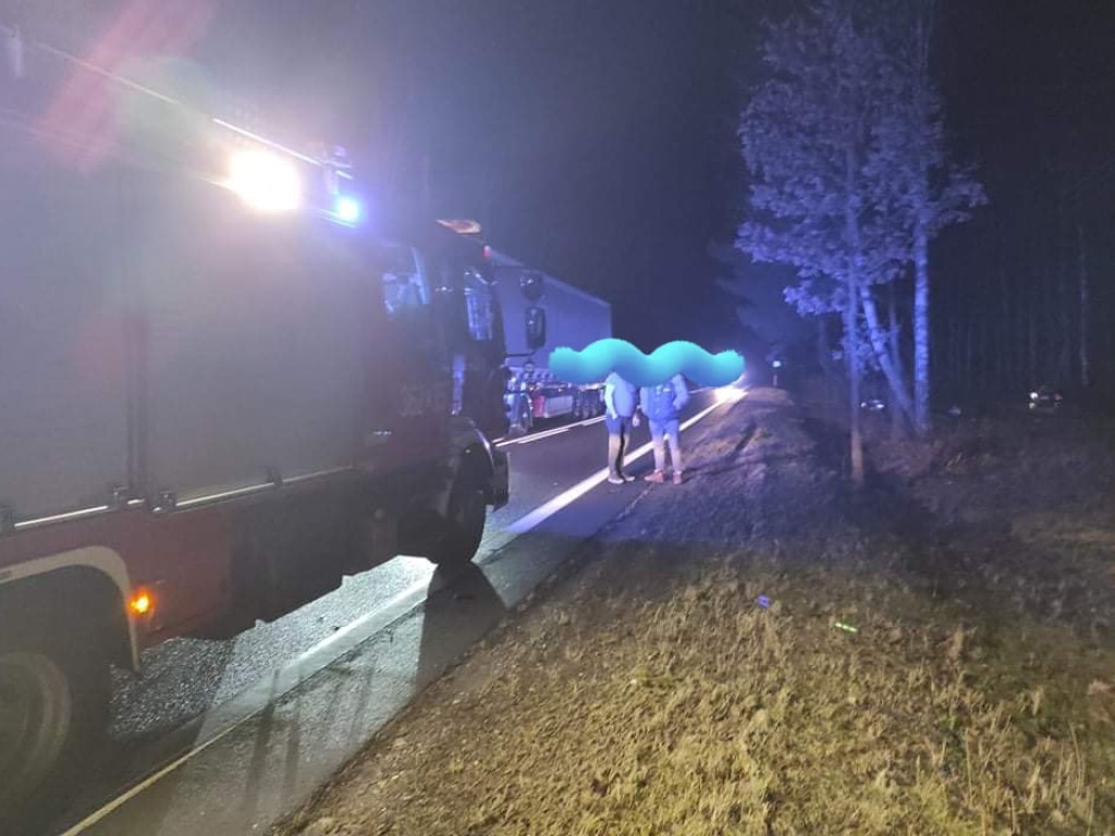 Samochód owinął się wokół drzewa. Kierowca wypadł z auta [ZDJĘCIA]