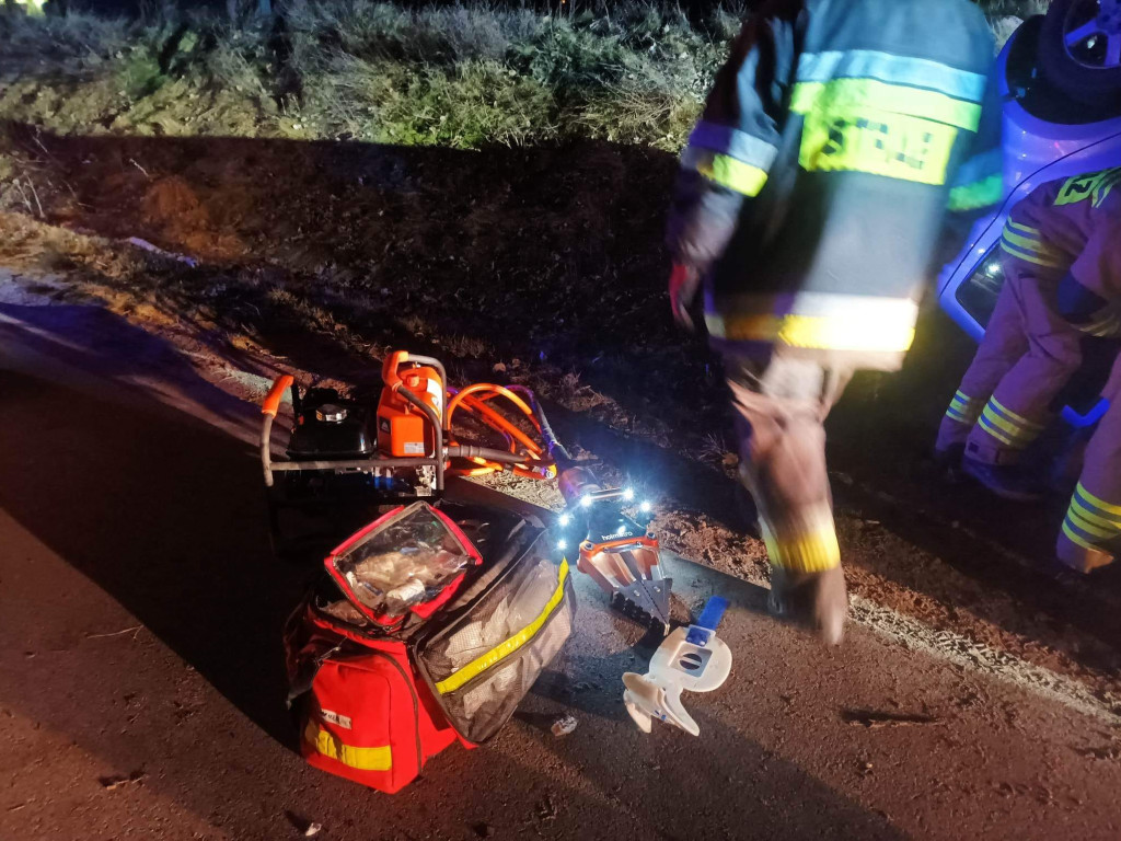 Wypadek w powiecie płockim. Jedna osoba ranna