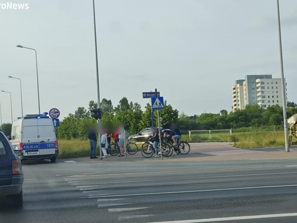 Potrącenie rowerzysty. Mężczyzna został zabrany do szpitala