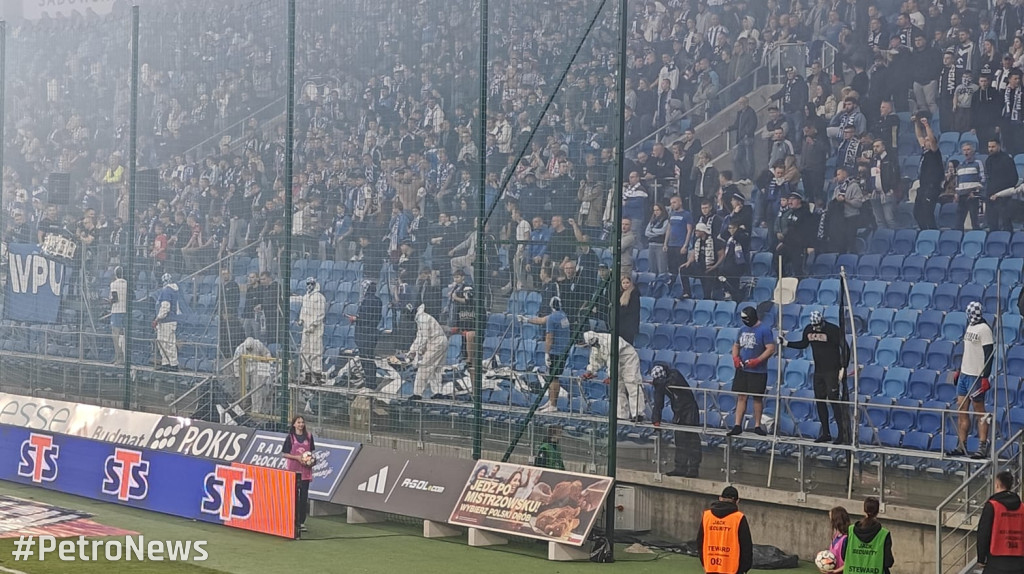 Fajerwerki na stadionie, poszkodowani kibice