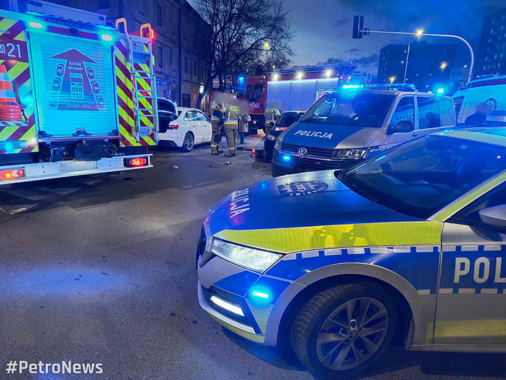 Wypadek w centrum Płocka. Jedna osoba w szpitalu