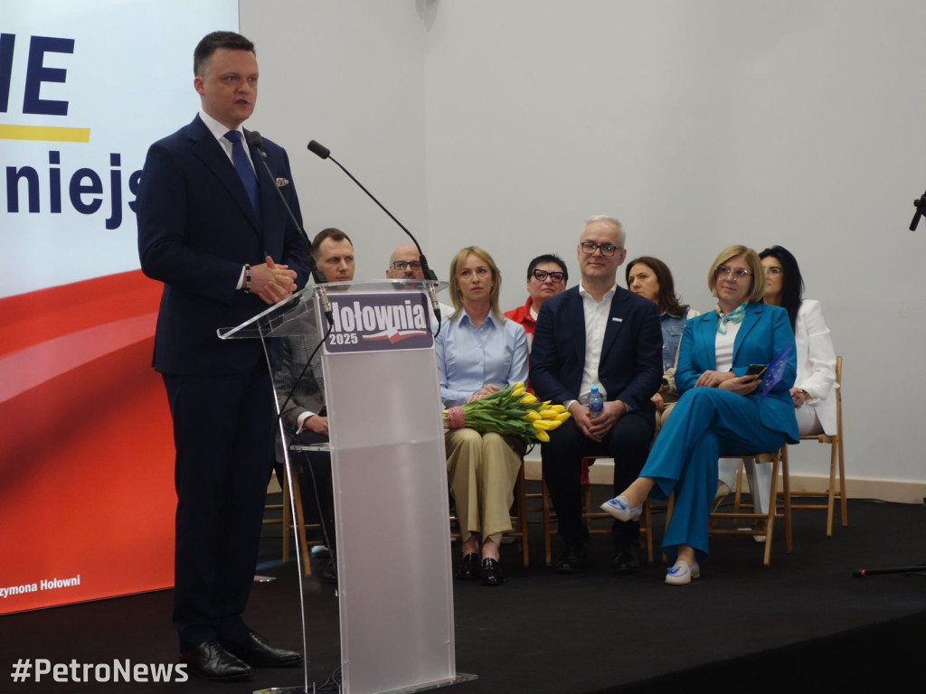 Hołownia w Płocku uderzył w Trzaskowskiego