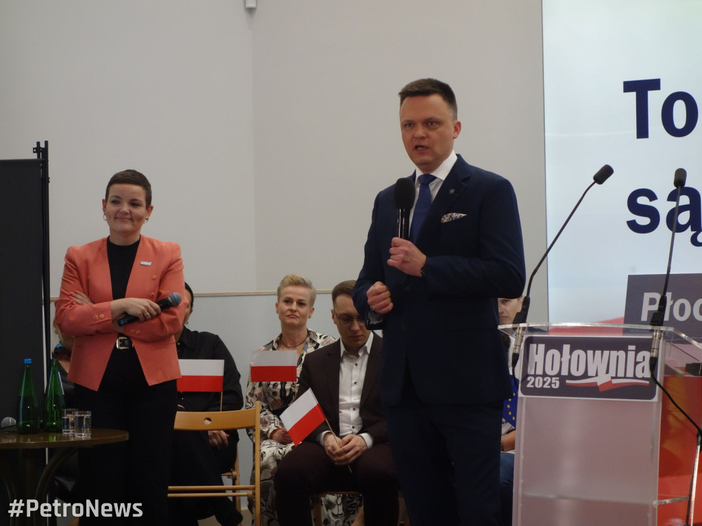 Hołownia w Płocku uderzył w Trzaskowskiego