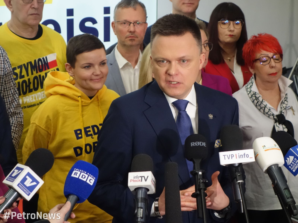 Hołownia w Płocku uderzył w Trzaskowskiego