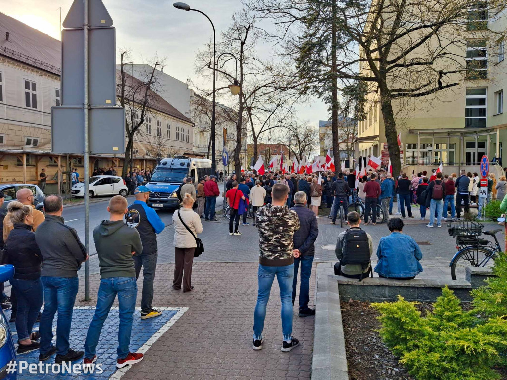 Protest przeciwko nielegalnym imigrantom w Płocku