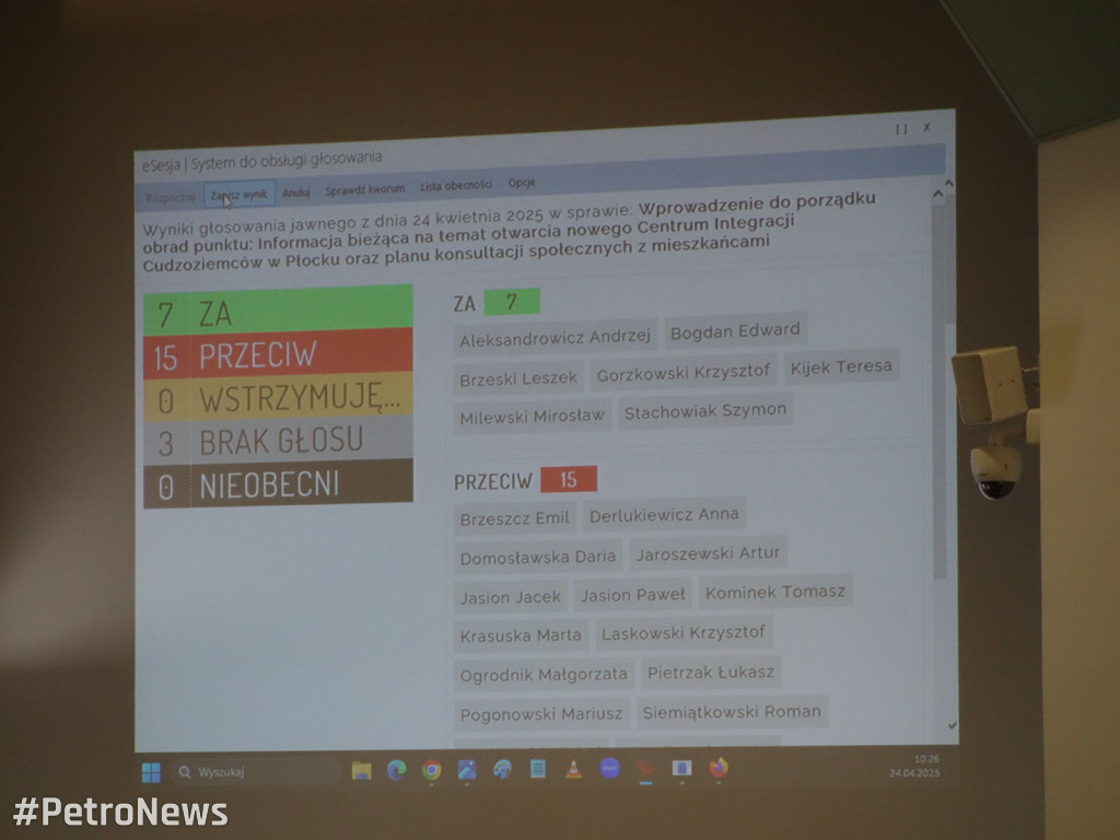 Awantura na Sesji Rady Miasta Płocka