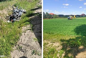 Wypadek motocyklisty. Trwa reanimacja kierowcy! [AKTUALIZACJA]-398414