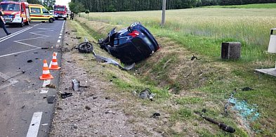 Tragiczny wypadek w powiecie płockim. Nie żyje jedna osoba, dwie są ranne-398867
