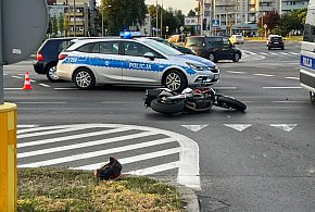 Ranny motocyklista. Przewrócił się na widok radiowozu [FOTO]-398894