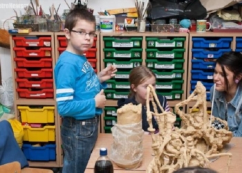 Uczniowie po warsztatach u Mistrza