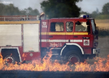 Pożar w Stróżewku. Spłonęło pole