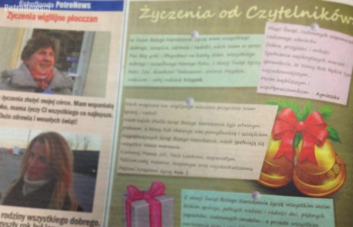 Zamieść swoje życzenia w gazecie. Za darmo!