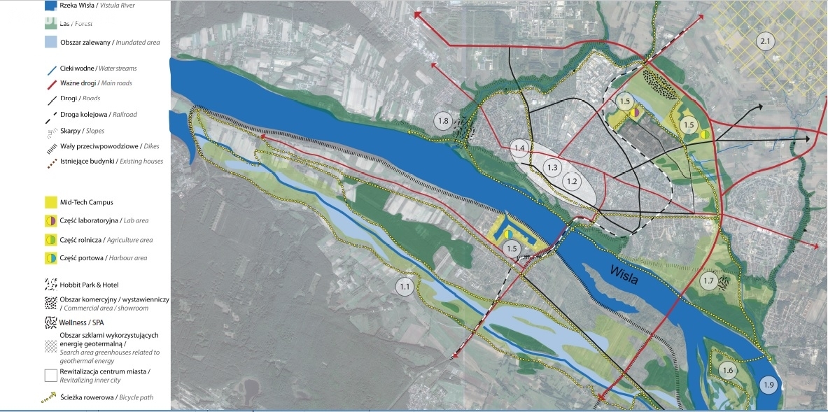 źródło: Płock - connecting city. Program rozwoju wraz z proektami kierunkowymi i rozwiązaniami koncepcyjnymi dla strefy obejmującej obszar miasta Płocka wraz z otoczeniem.