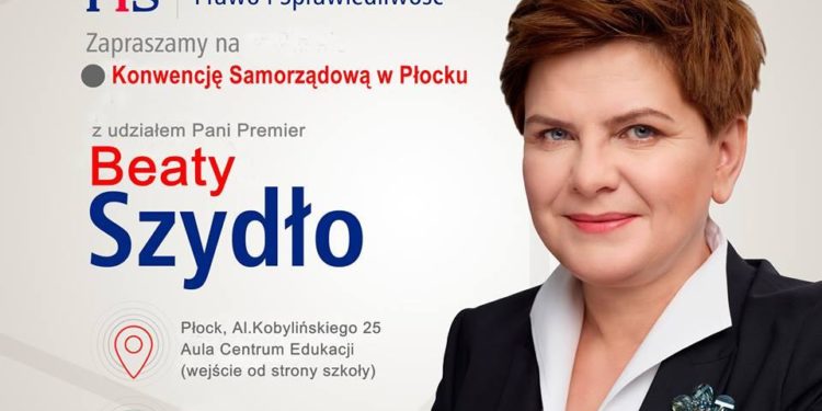 Była premier przyjedzie do Płocka na konwencję