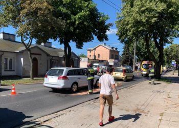 Zderzenie trzech aut w Płocku. Są ranni