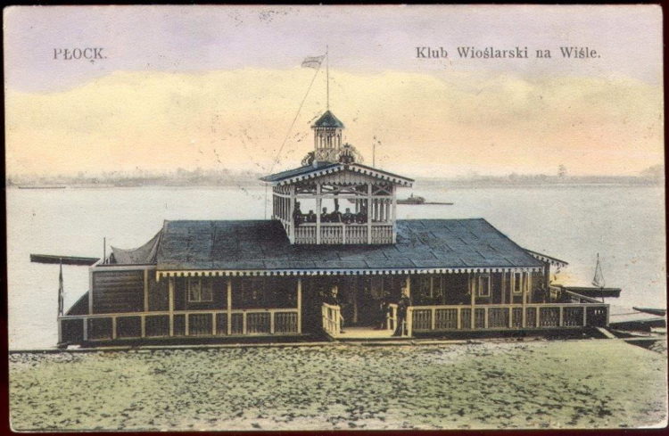 fot. Płocka przystań rzeczna na dawnej pocztówce materiały Muzeum Mazowieckiego w Płocku