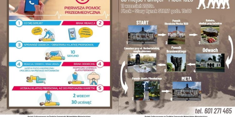 Marsz z płocką policją do miejsc pamięci