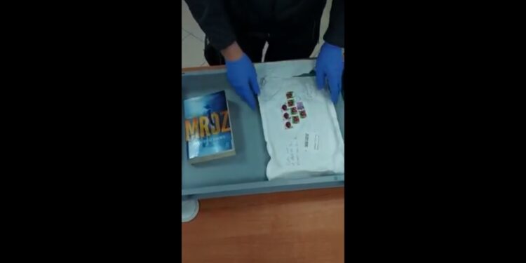 Próba przemytu w płockim więzieniu. Substancję ukryto w książce [FILM]