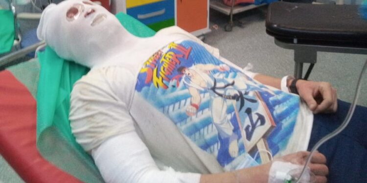 Żołnierz z 64 blp uratował dziecko z pożaru. Sam uległ poparzeniom