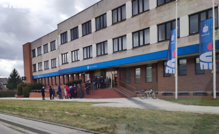 Płock, zdjęcie wykonane 25 lutego po południu