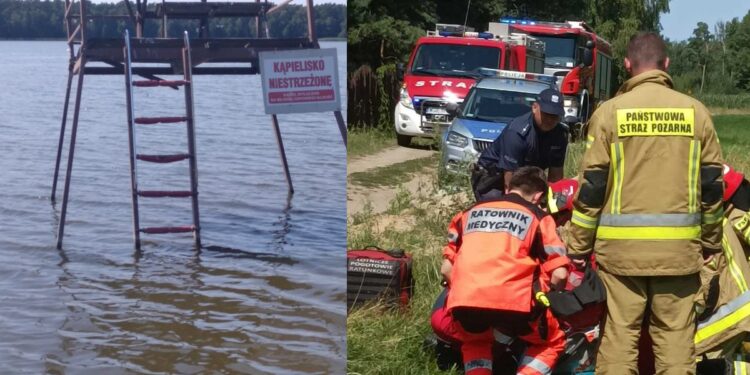 Skoczył do płytkiej wody „na główkę”. Tragiczny wypadek nad jeziorem
