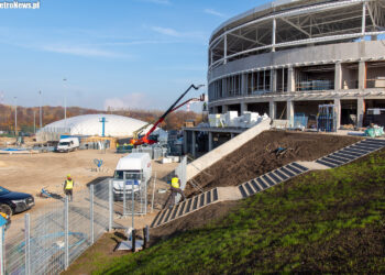 Został miesiąc do planowanego terminu zakończenia budowy Stadionu Wisły Płock [FILM, ZDJĘCIA]
