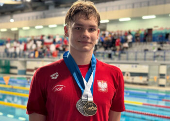 Dzięki niemu na zawodach zabrzmiał Mazurek Dąbrowskiego. Młody pływak znów na najwyższym podium!