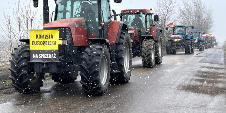 Rolnicy wjechali do Płocka. Protestują też w całej Polsce [FILM, ZDJĘCIA]