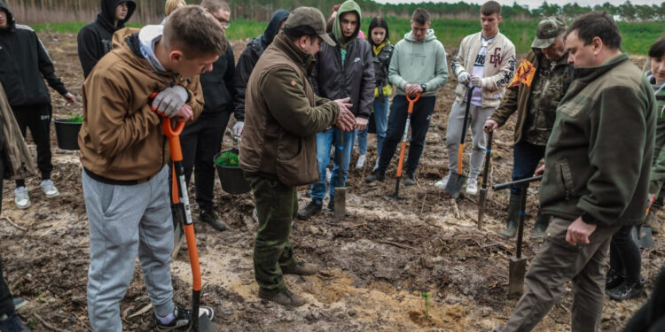 Akcja sadzenia drzew w powiecie płockim. Posadzono ok. 3 tys. sadzonek!
