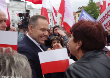Karol Nawrocki w Płocku: „Będę silnym prezydentem na trudne czasy” [ZDJĘCIA, FILM]