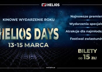 Seanse za 15 zł, rabaty i bogaty repertuar – sieć kin zaprasza na Helios Days!