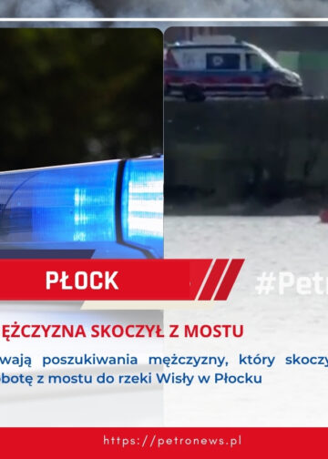 Mężczyzna skoczył z mostu. Trwają poszukiwania [FILM]