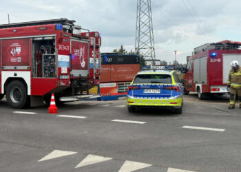 Siedem osób poszkodowanych w zderzeniu autobusu z samochodem