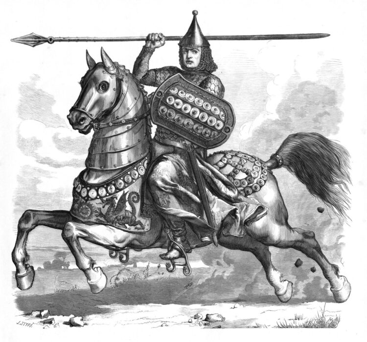 Fot. Ryc. plansza 2 z wydawnictwa „Album Jana Matejki z tekstem objaśniającym przez Kazimierza Władysława Wójcickiego”, Warszawa 1873-1876, nr sygn. Gr.Pol.22669/2 MNW, arch. Muzeum Narodowe w Warszawie, domena publiczna.