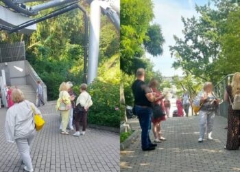 Widzowie czekali przed zamkniętym amfiteatrem. Koncert się nie odbył…